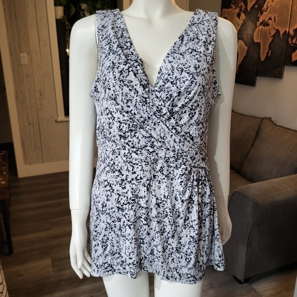 H&M - Animal print wrap sleeveless top
